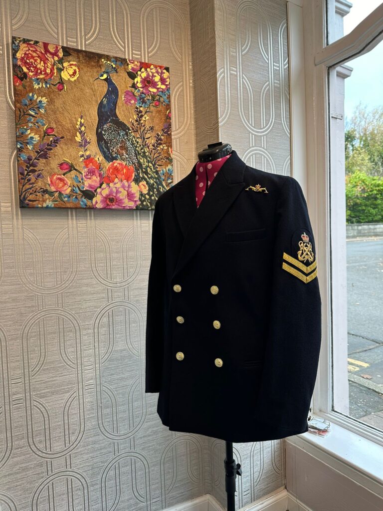 High-quality military-style formal jacket and suit tailoring.